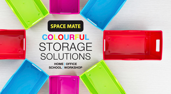 Spacemate colour storage tubs